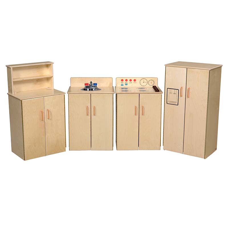 Wood Designs Play Kitchen Set of 4 School Age Appliances