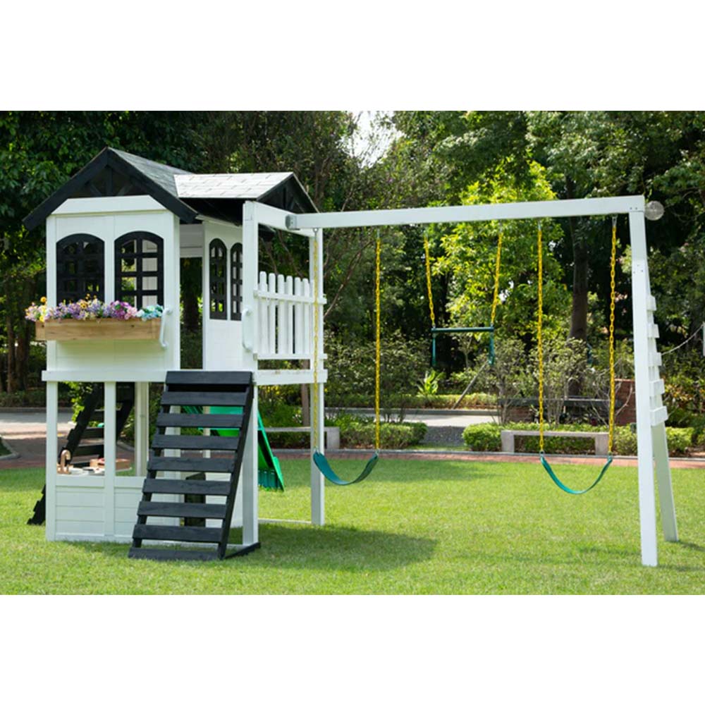 2MamaBees_Reign_Swing_Set_Angle_In_Yard