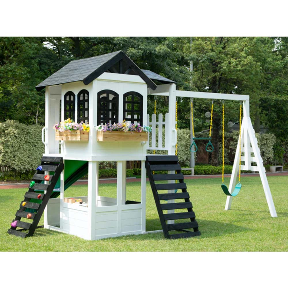 2MamaBees_Reign_Swing_Set_In_Yard