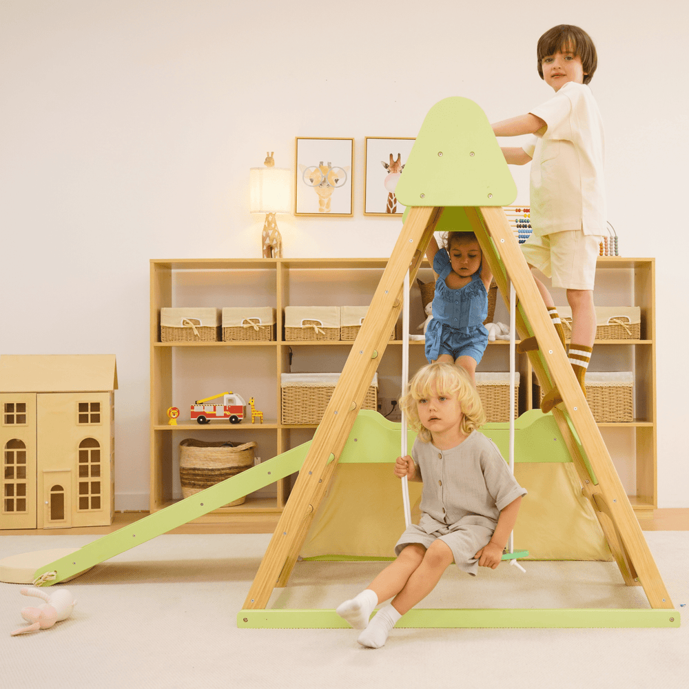 Avenlur Bush 6 - in - 1 Indoor Wooden Jungle Gym Climber - Dollhaus