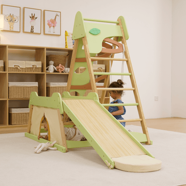 Avenlur Bush 6 - in - 1 Indoor Wooden Jungle Gym Climber - Dollhaus