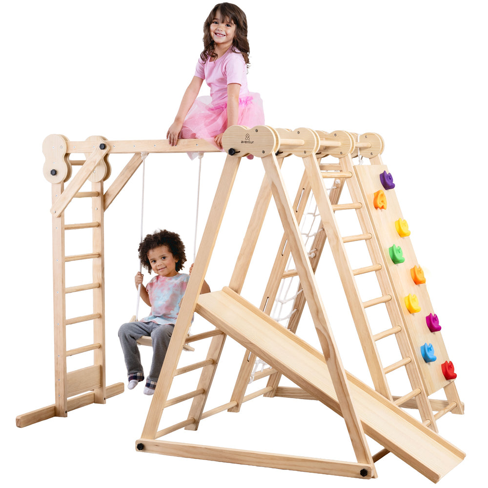 Avenlur Chestnut 8 - in - 1 Indoor Jungle Gym - Dollhaus