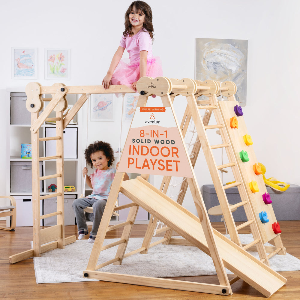 Avenlur Chestnut 8 - in - 1 Indoor Jungle Gym - Dollhaus