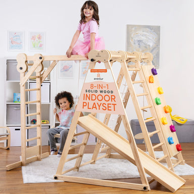 Avenlur Chestnut 8 - in - 1 Indoor Jungle Gym - Dollhaus