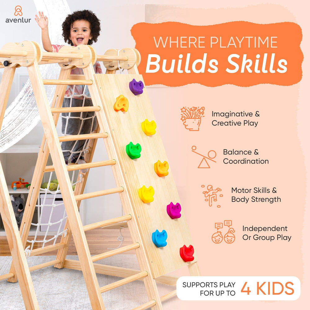 Avenlur Chestnut 8 - in - 1 Indoor Jungle Gym - Dollhaus