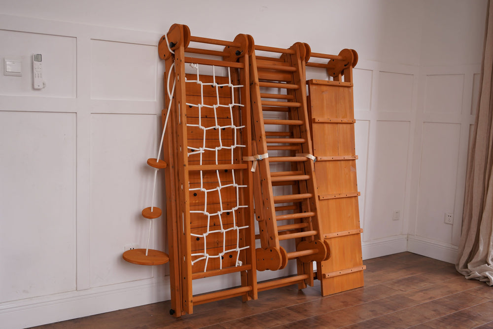 Avenlur Chestnut 8 - in - 1 Indoor Outdoor Jungle Gym - Dollhaus