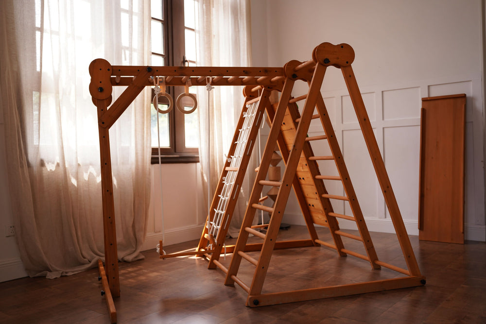 Avenlur Chestnut 8 - in - 1 Indoor Outdoor Jungle Gym - Dollhaus