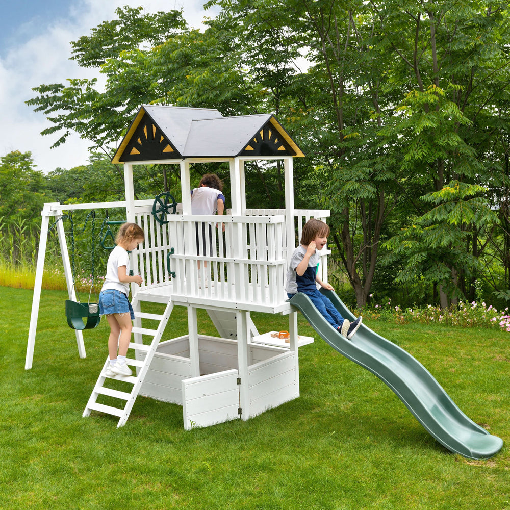 Avenlur Craftsman Modern Outdoor Swing Set - Dollhaus