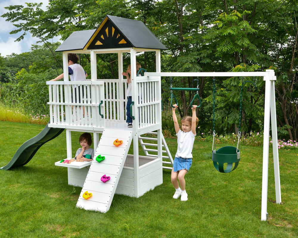 Avenlur Craftsman Modern Outdoor Swing Set - Dollhaus