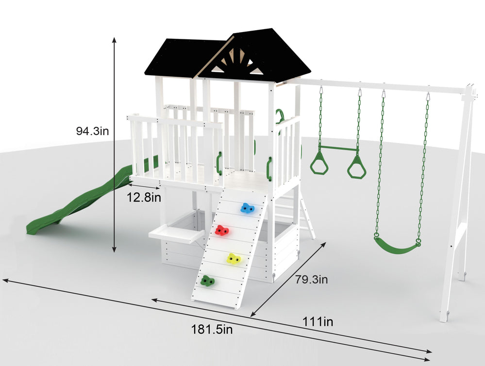 Avenlur Craftsman Modern Outdoor Swing Set - Dollhaus