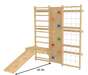 Avenlur Walnut 9 - in - 1 Swedish Ladder Wall Gym 79" - Dollhaus