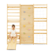 Avenlur Walnut Modular 9 - in - 1 Swedish Ladder Wall Gym - Dollhaus