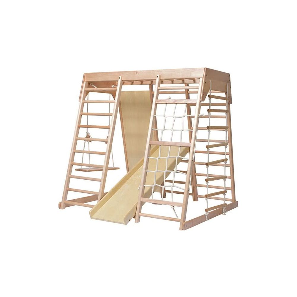 Indoor Climbing Play Gym with Slide & Swing Frame