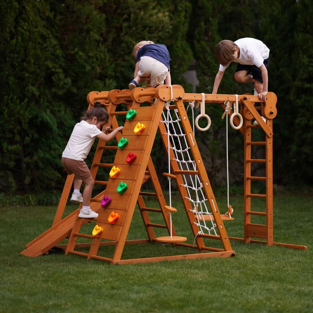 Avenlur Chestnut 8 - in - 1 Indoor Outdoor Jungle Gym - Dollhaus