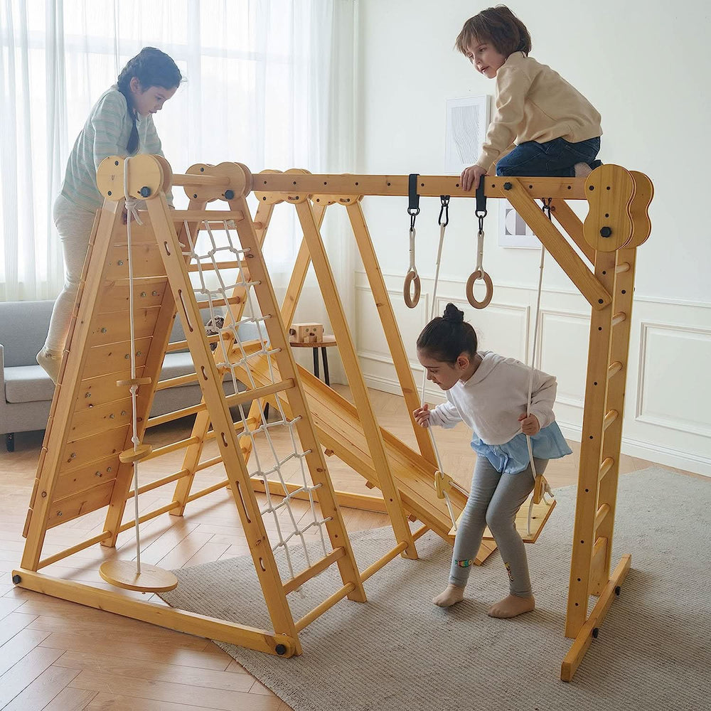 Avenlur Chestnut 8 - in - 1 Indoor Outdoor Jungle Gym - Dollhaus