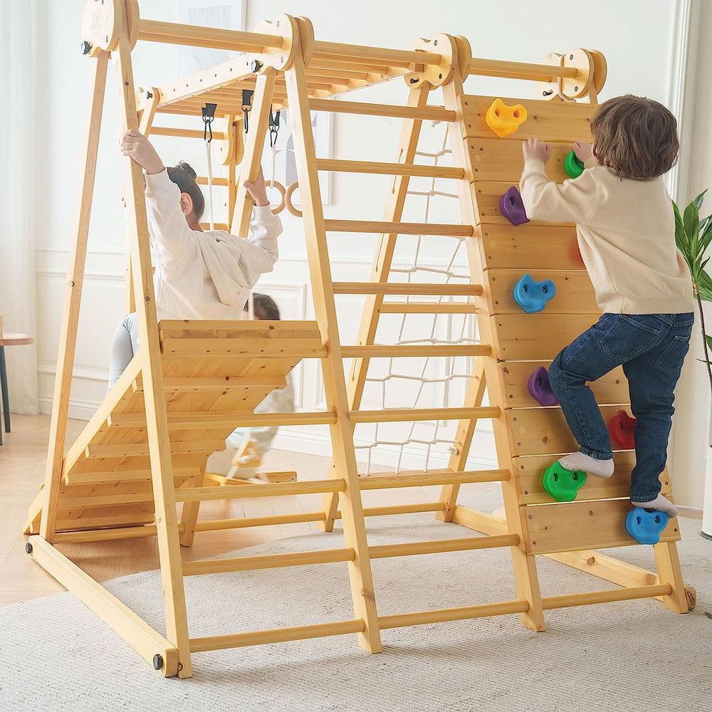 Avenlur Chestnut 8 - in - 1 Indoor Outdoor Jungle Gym - Dollhaus