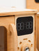 Wooden microwave with digital display and control panel