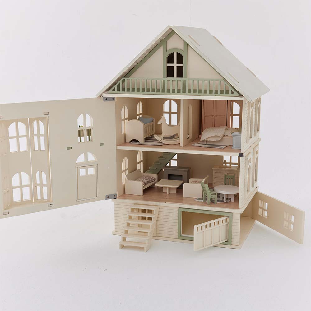 Little_Forest_Animals_House_Of_San_Francisco_Dollhouse_Open_Front_and_Basement