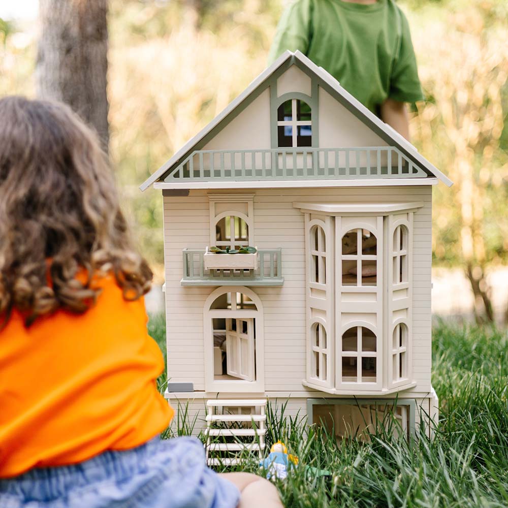 Little_Forest_Animals_House_Of_San_Francisco_Dollhouse_Outside_with_Children_Playing_In_Grass