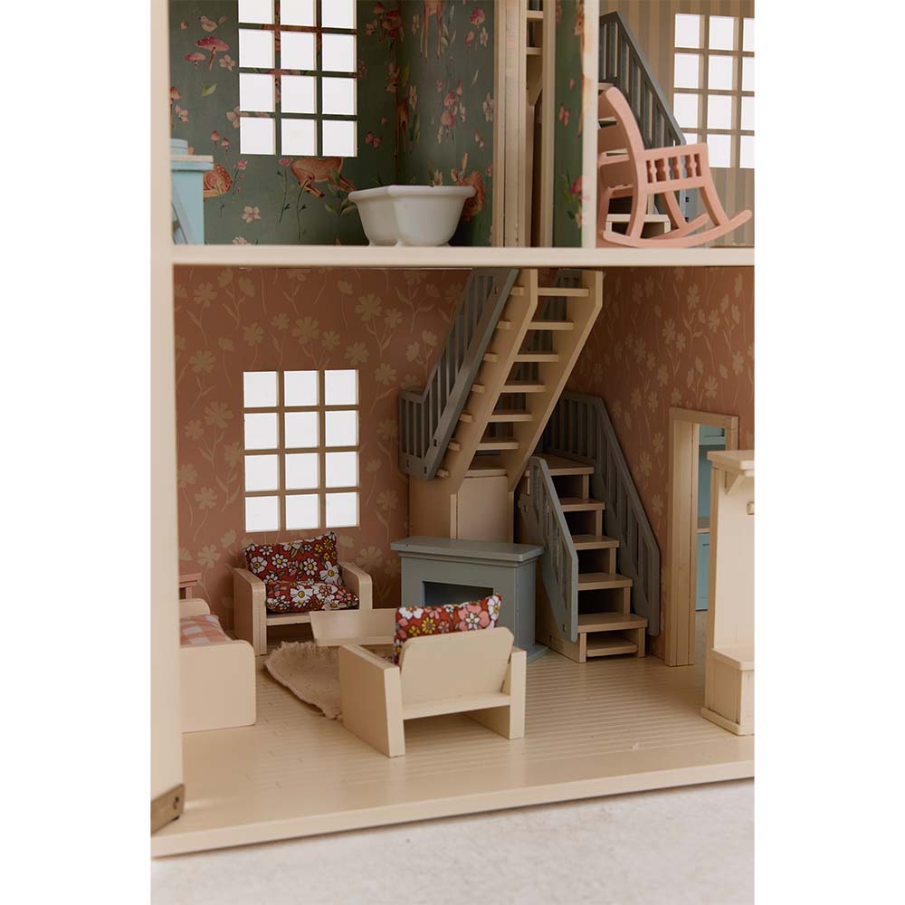 Little_Forest_Animals_London_House_Dollhouse_Bottom_Room_and_Stairs