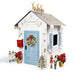 Decorative playhouse with Christmas-themed elements on a white background