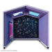 Immersive add-ons shelter with starry sky design on a white background