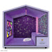 Purple sensory pod with colorful walls and floor, featuring the brand 'Nook'.