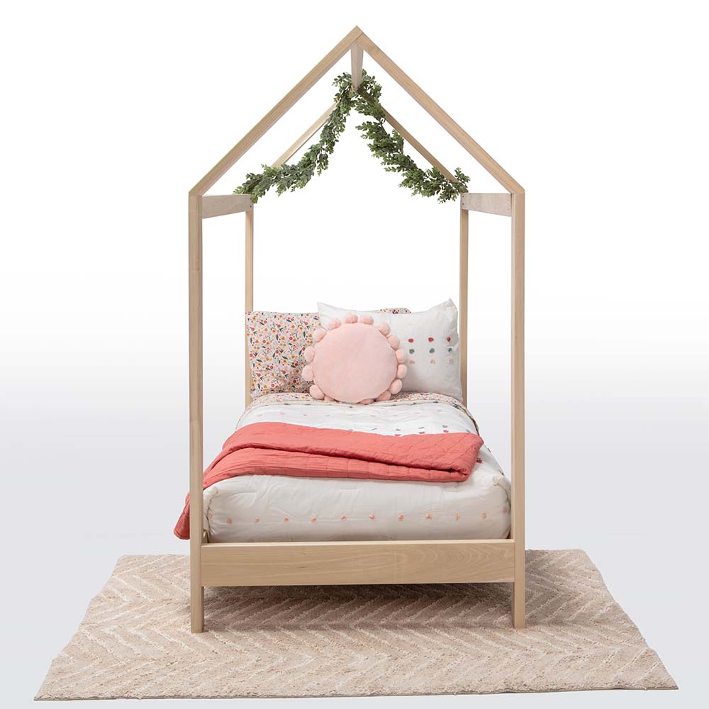 Purveyor_15_Ozarks_House_Bed_Twin_with_Legs_and_Bedding_Front_View