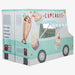 Children's play tent designed like a cupcake truck with illustrations of cupcakes and ice cream.