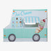 Children's play tent designed like an ice cream truck with ice cream graphics on a white background.