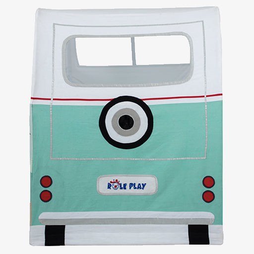 Toy van tent with 'Role Play' branding on a white background