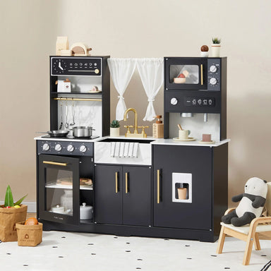 Tiny Land Iconic Wooden Play Kitchen - Black - Dollhaus