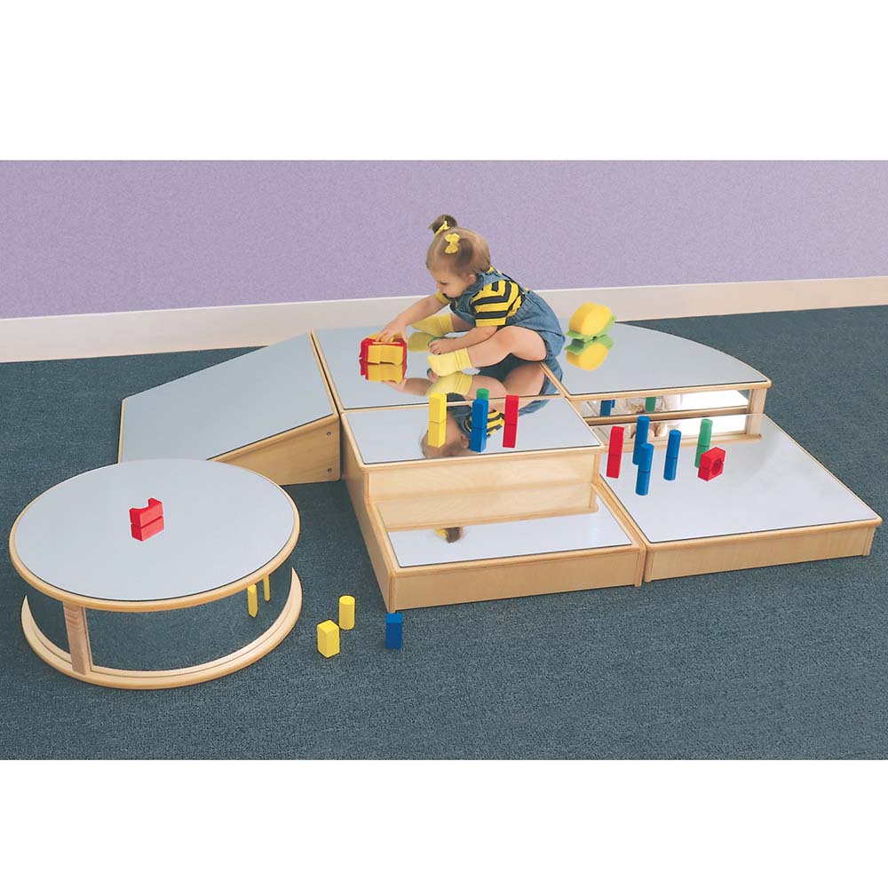 Whitney Brothers Climber Infant Floor Mirror Set with Child