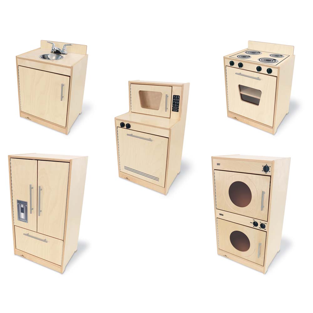 Whitney Brothers Contemporary Kitchen Ensemble Natural Appliances