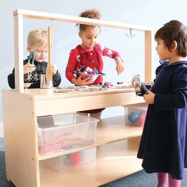Whitney Brothers Mobile Sensory Play Kitchen with Children