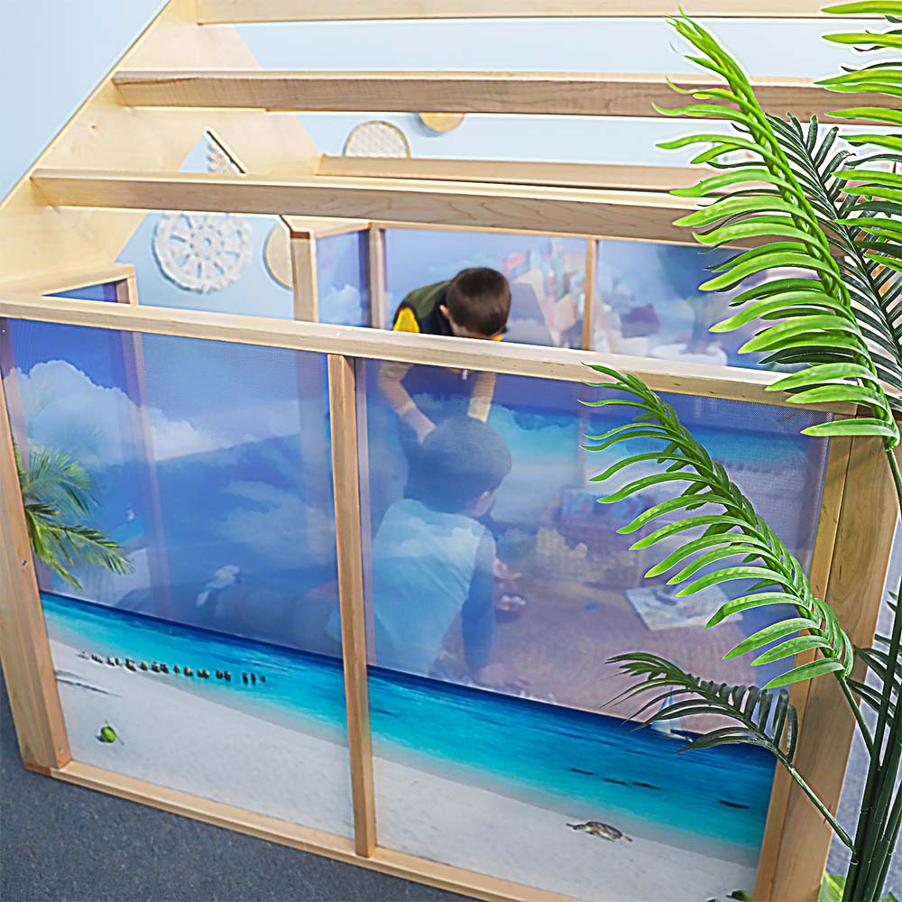 Whitney Brothers Nature View Play Beach House Side View with Children