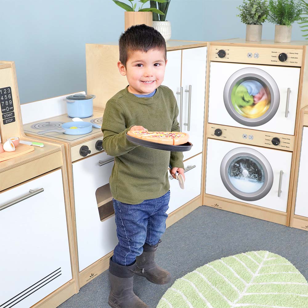 Whitney Brothers Play Kitchen Contemporary Kitchen Ensemble White Child With Pizza