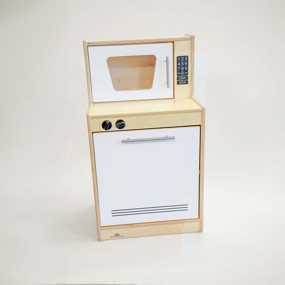 Whitney Brothers Play Kitchen Contemporary Kitchen Ensemble White Microwave