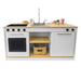 Whitney Brothers Play Kitchen Elevated Kitchen Island Breakfast Bar with Accessories