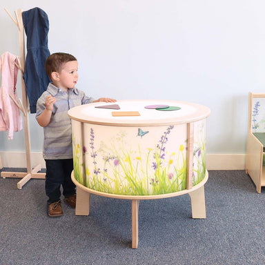 Whitney Brothers Sensory Nature View Radiant LED Light Table with Child