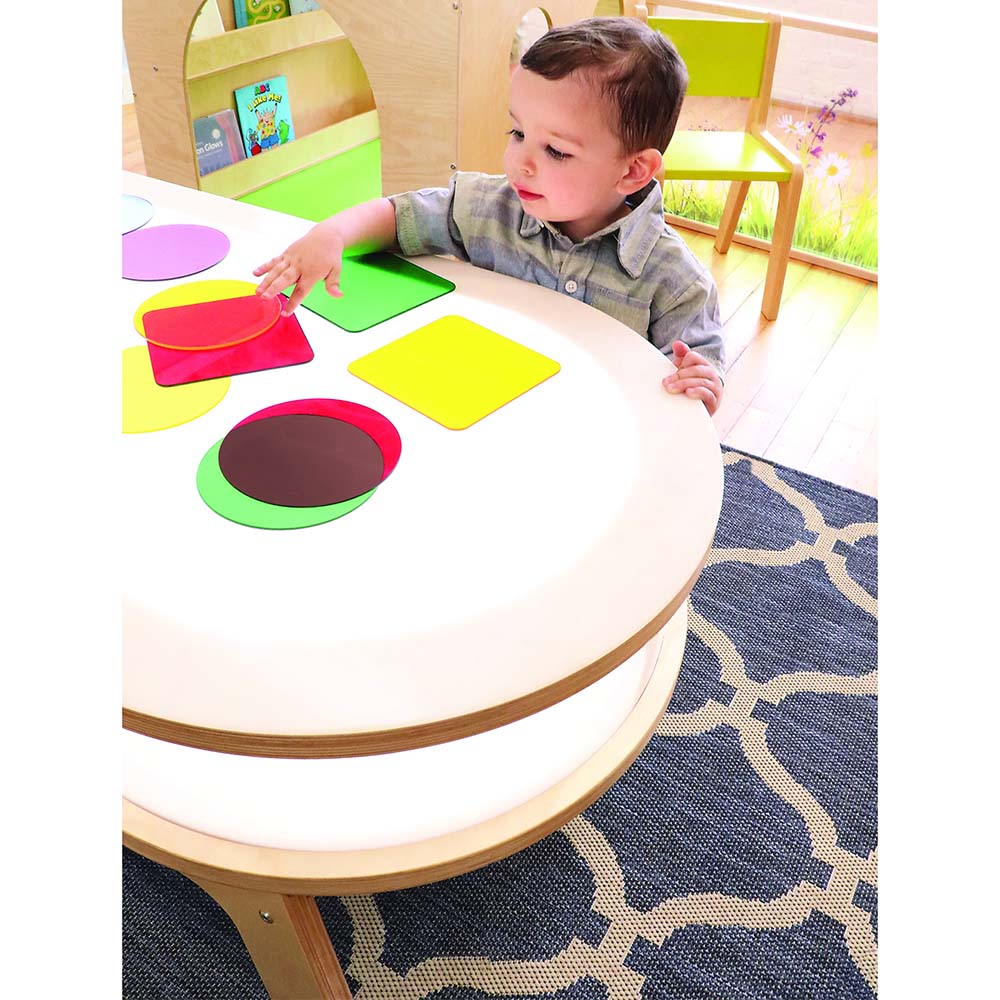 Whitney Brothers Sensory Radiant LED Light Table  in Playroom with Child