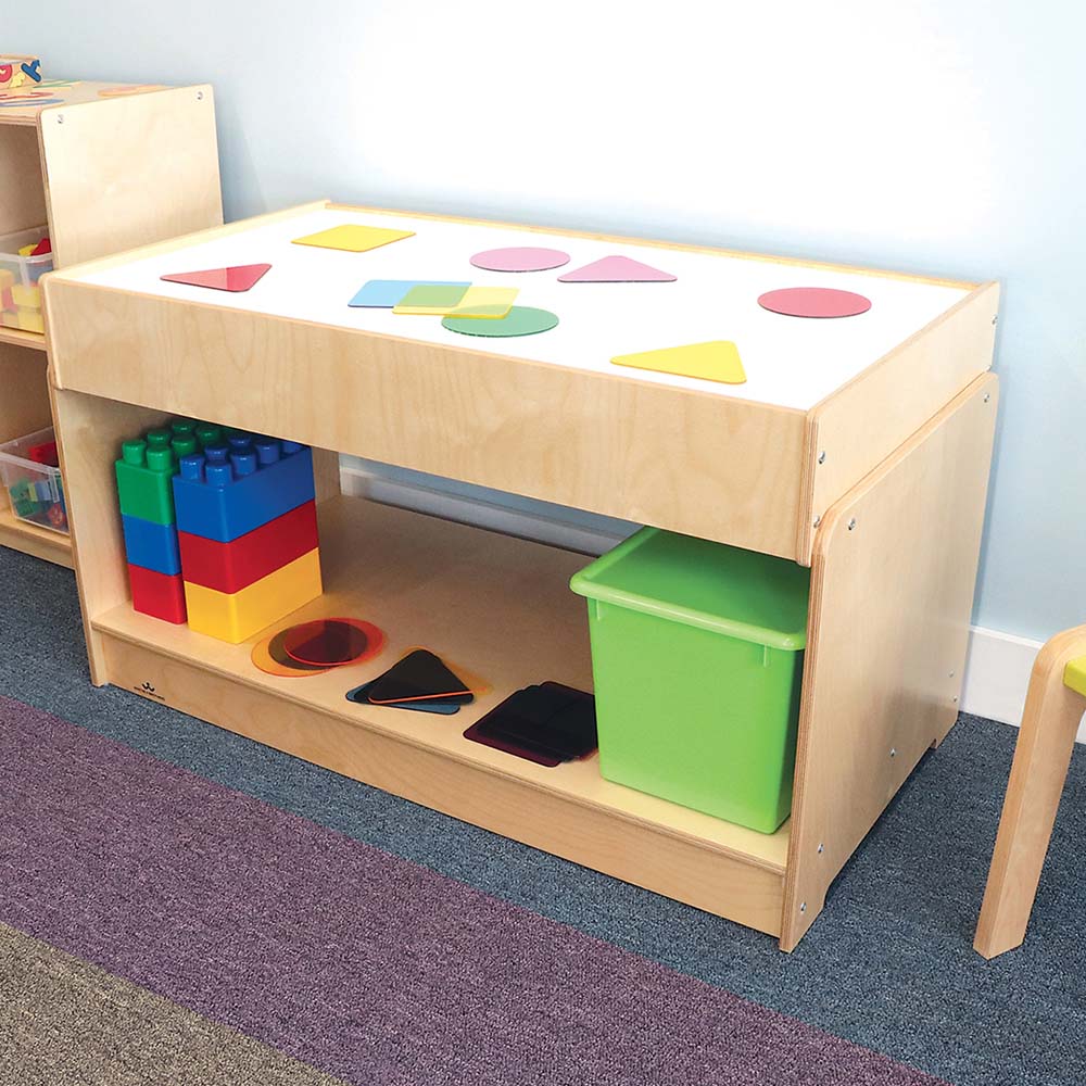 Whitney Brothers Sensory Superbright LED Large Light Table in Playroom