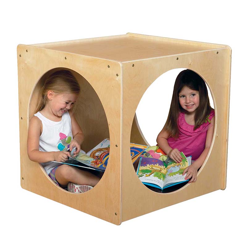 Wood Designs Giant Crawl Thru Play Cube with Kids