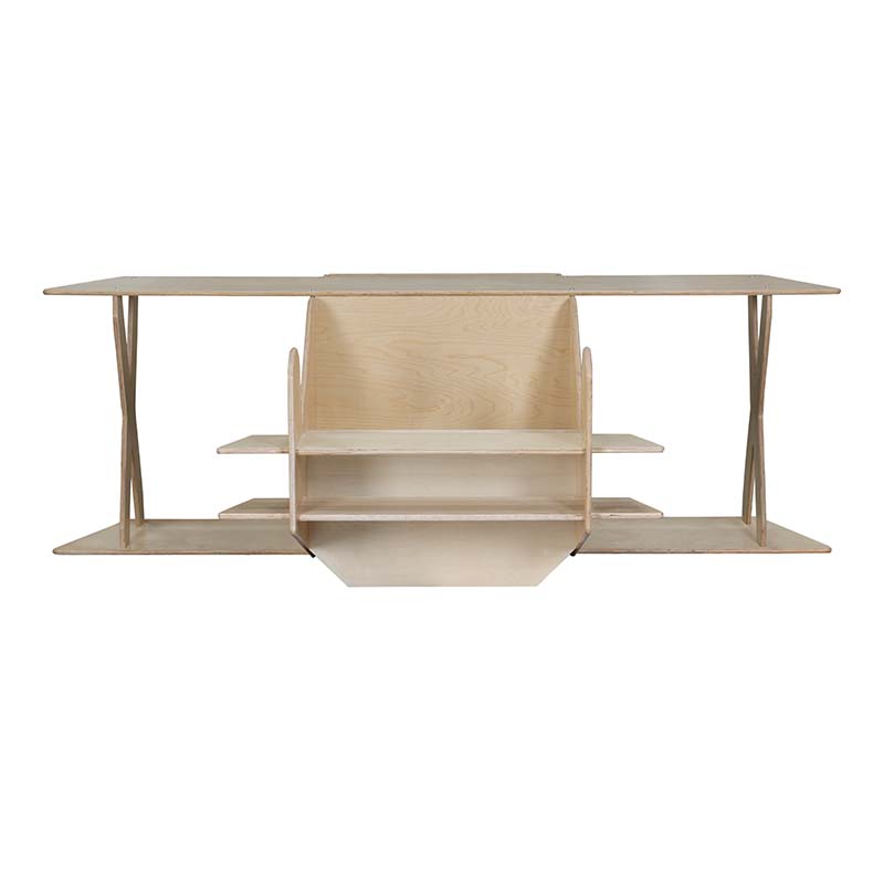 Wood Designs Plane Reading and Play Cube Back View