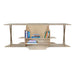 Wood Designs Plane Reading and Play Cube Back View with Books