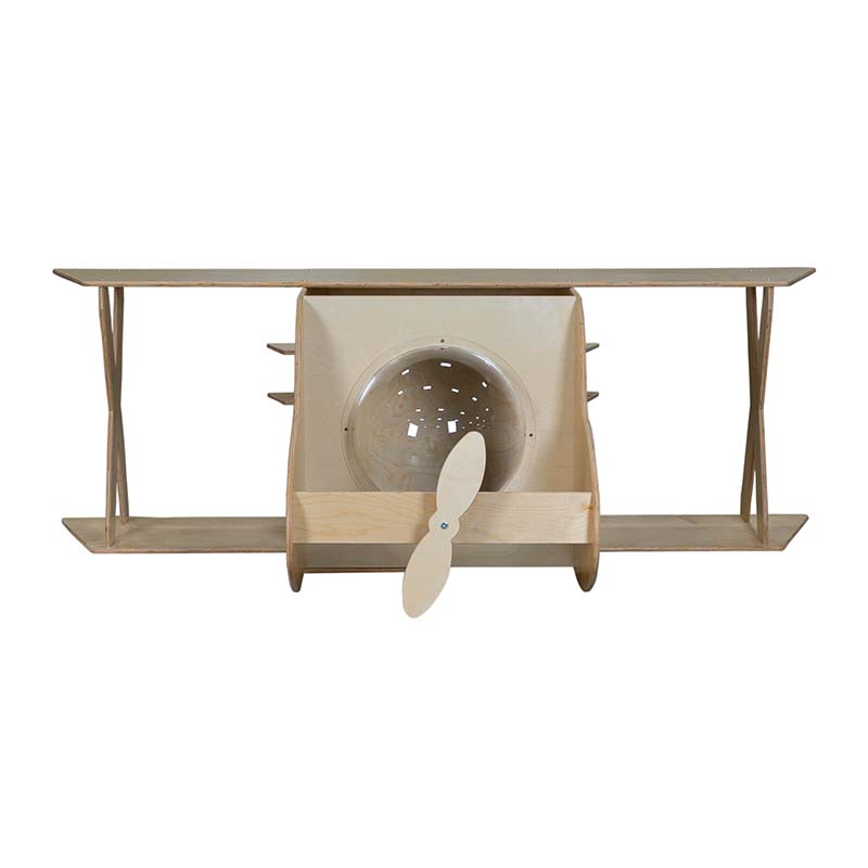 Wood Designs Plane Reading and Play Cube Front View