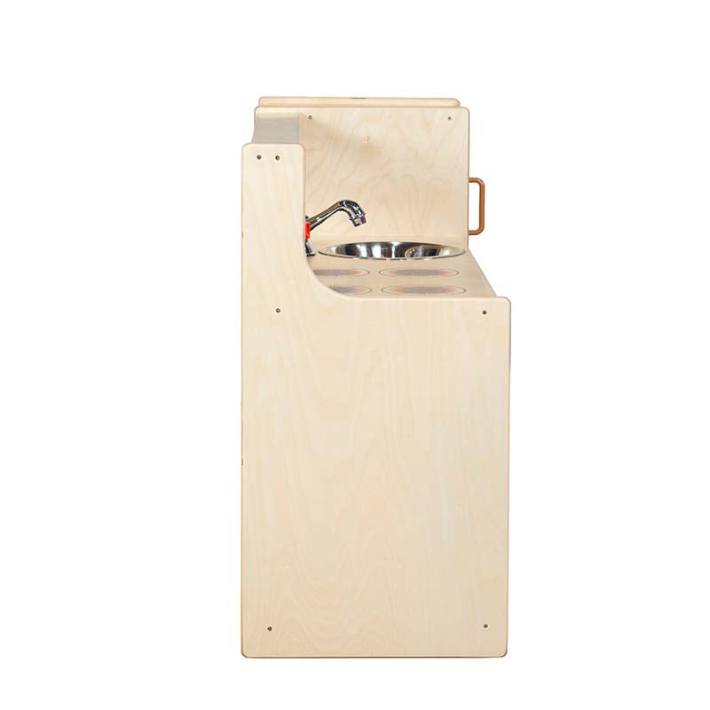 Wood Designs Play Kitchen 3-in-1 Kitchenette Side View