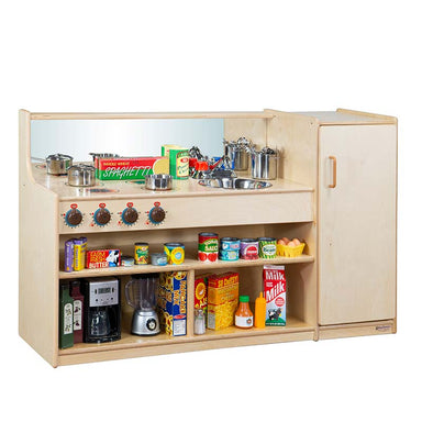 Wood Designs Play Kitchen 3-in-1 Kitchenette with Food