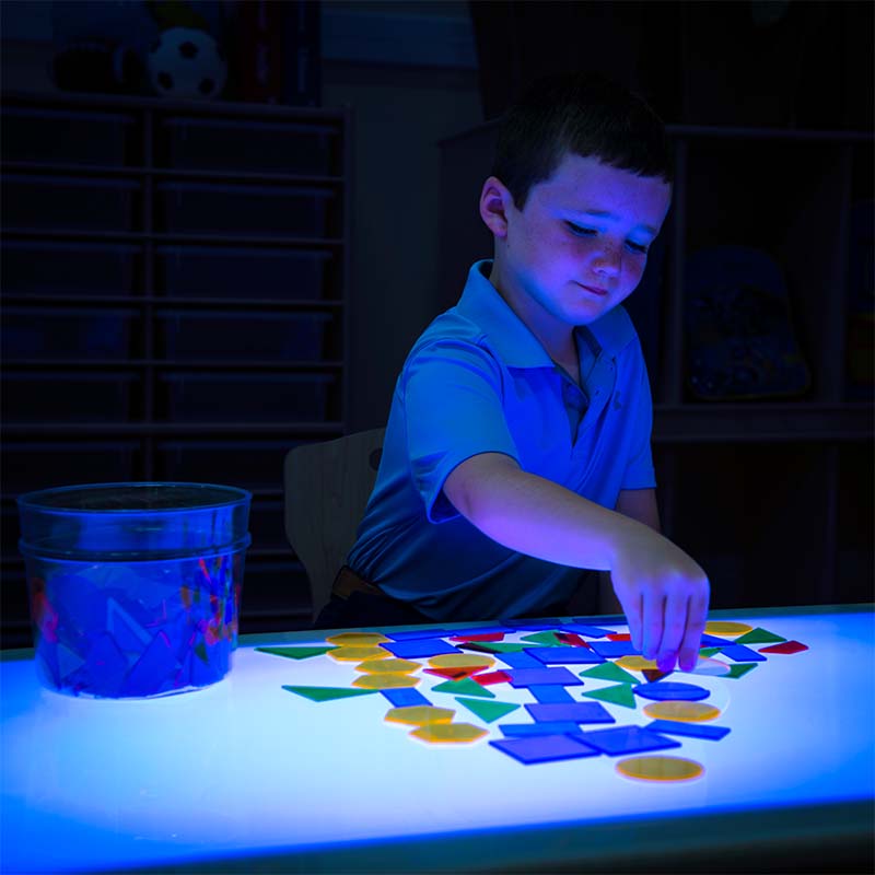 Wood Designs Sensory Play Brilliant Light Table With Child